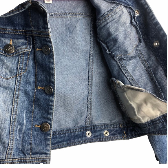 Children’s Place Denim Blue Jean Jacket size 5/6 - Picture 3 of 7